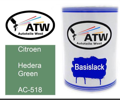 Citroen, Hedera Green, AC-518: 500ml Lackdose, von ATW Autoteile West.